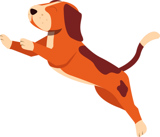 Jumping Dog Illustration